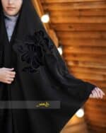 چادر گلدوزی طرح گلبرگ مخمل زنجیری - 2