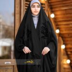 چادر گلدوزی طرح گلبرگ مخمل زنجیری