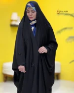 چادر عربی گلدوزی پاپیون مخمل پراکنده - 4