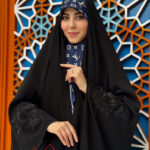 چادر گلدوزی طرح تک گل