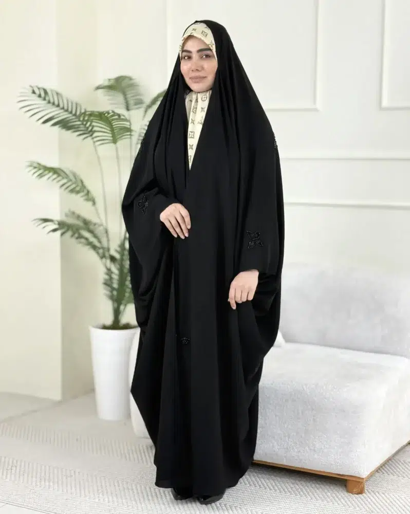 چادر جواهردوزی طرح پروانه کریستال - 3