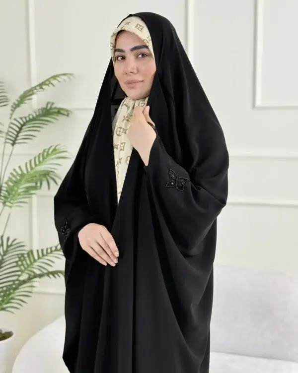 چادر جواهردوزی طرح پروانه کریستال
