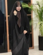 چادر ساده لاینی طوسی - 4